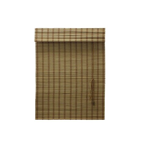 Persiana Bambu Romana Caramelo 100 (L) X 160 (A) cm Cortina Madeira c/ Bandô 1.00 x 1,60 Marrom