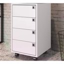 Ver imagem 6 de Gaveteiro Para Escritorio 4 Gavetas Ob001 Branco Pp Branco