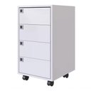Ver imagem 1 de Gaveteiro Para Escritorio 4 Gavetas Ob001 Branco Pp Branco