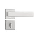 Ver imagem 1 de Pado Quadra Fechadura 55mm para Banheiro e Wc Roseta Quadrada Cromado Acetinado