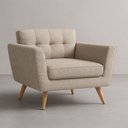 Ver imagem 1 de Poltrona Conceito Burn Linho Premium - Bege