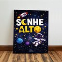 Ver imagem 3 de Kit 3 Quadro Decorativo Galáxia Frases Infantil Criança Qualidade Premium Moderno 40x28cm