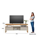Ver imagem 4 de Rack Esmeralda Tv de até 70" Nature/off White Linea Brasil