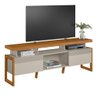 Rack Esmeralda Tv de até 70" Nature/off White Linea Brasil - 2