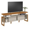 Rack Esmeralda Tv de até 70" Nature/off White Linea Brasil - 6