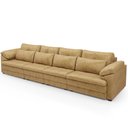 Ver imagem 7 de Sofá Retrátil para Sala de Estar 5 Lugares 379cm Riza S03 Couro Soft Bege - Lyam Decor