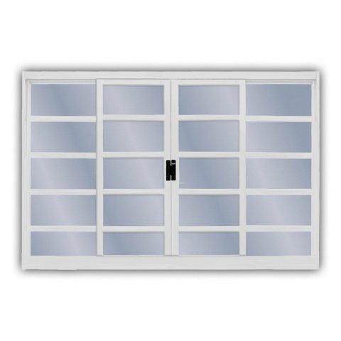 Janela de Correr 4 Folhas 120x150cm em Aço Branco MGM Minas Sul Central