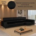 Ver imagem 3 de Sofá em Corino 344cm com Chaise 4 Lugares Pés em Metal Linha Premium Maximu