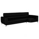 Ver imagem 2 de Sofá em Corino 344cm com Chaise 4 Lugares Pés em Metal Linha Premium Maximu