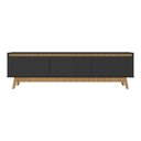 Ver imagem 7 de Rack para TV até 80 Polegadas 180cm 3 Portas Retrô Multimóveis MP1103 Preto-Madeirado