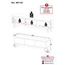 Ver imagem 3 de Rack para TV até 80 Polegadas 180cm 3 Portas Retrô Multimóveis MP1103 Preto-Madeirado