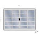 Ver imagem 2 de Janela de Aço de Correr 120x150cm 4 Folhas Minas Sul MGM Branco