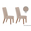 Ver imagem 6 de Conjunto Mesa Jantar Alvorada 6 Lugares Tampo MDF com Cadeiras Londrina Estofadas Imbuia-Bege 180cm