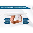 Ver mais imagens de Conjunto Mesa Jantar Alvorada 6 Lugares Tampo MDF com Cadeiras Londrina Estofadas Imbuia-Bege 180cm