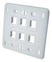 Ver imagem 1 de Espelho Plano 4x4 6p C/ 4 Tampas Cegas Branco Gerp
