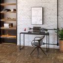 Ver imagem 3 de Kit Escritório Estante Areta 3 Prateleiras com Mesa Industrial Aspen 120cm C01 Onix - Lyam Decor