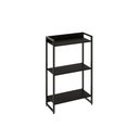 Ver imagem 6 de Kit Escritório Estante Areta 3 Prateleiras com Mesa Industrial Aspen 120cm C01 Onix - Lyam Decor