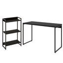 Ver imagem 1 de Kit Escritório Estante Areta 3 Prateleiras com Mesa Industrial Aspen 120cm C01 Onix - Lyam Decor
