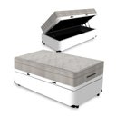 Ver imagem 1 de Cama Box Baú Solteiro King + Colchão de Molas Ensacadas Ortobom Airtech 96cm Suporta até 150 Kg