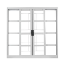 Ver imagem 1 de Janela de Aço de Correr 100x120cm 4 Folhas com Grade Minas Sul MGM Branco