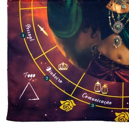 Toalha Tarot Tecido Exú Bandeira Cigana 70cm- Escolha Modelo:toalha Cigana do Oriente - 2