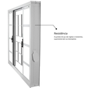 Ver imagem 6 de Janela de Aço de Correr 100x150cm 4 Folhas com Grade Minas Sul Mgm