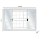 Ver imagem 2 de Janela de Aço de Correr 120x120cm 4 Folhas com Grade Minas Sul MGM Branco