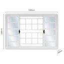 Ver imagem 2 de Janela de Aço de Correr 120x150cm 4 Folhas com Grade Minas Sul MGM Branco