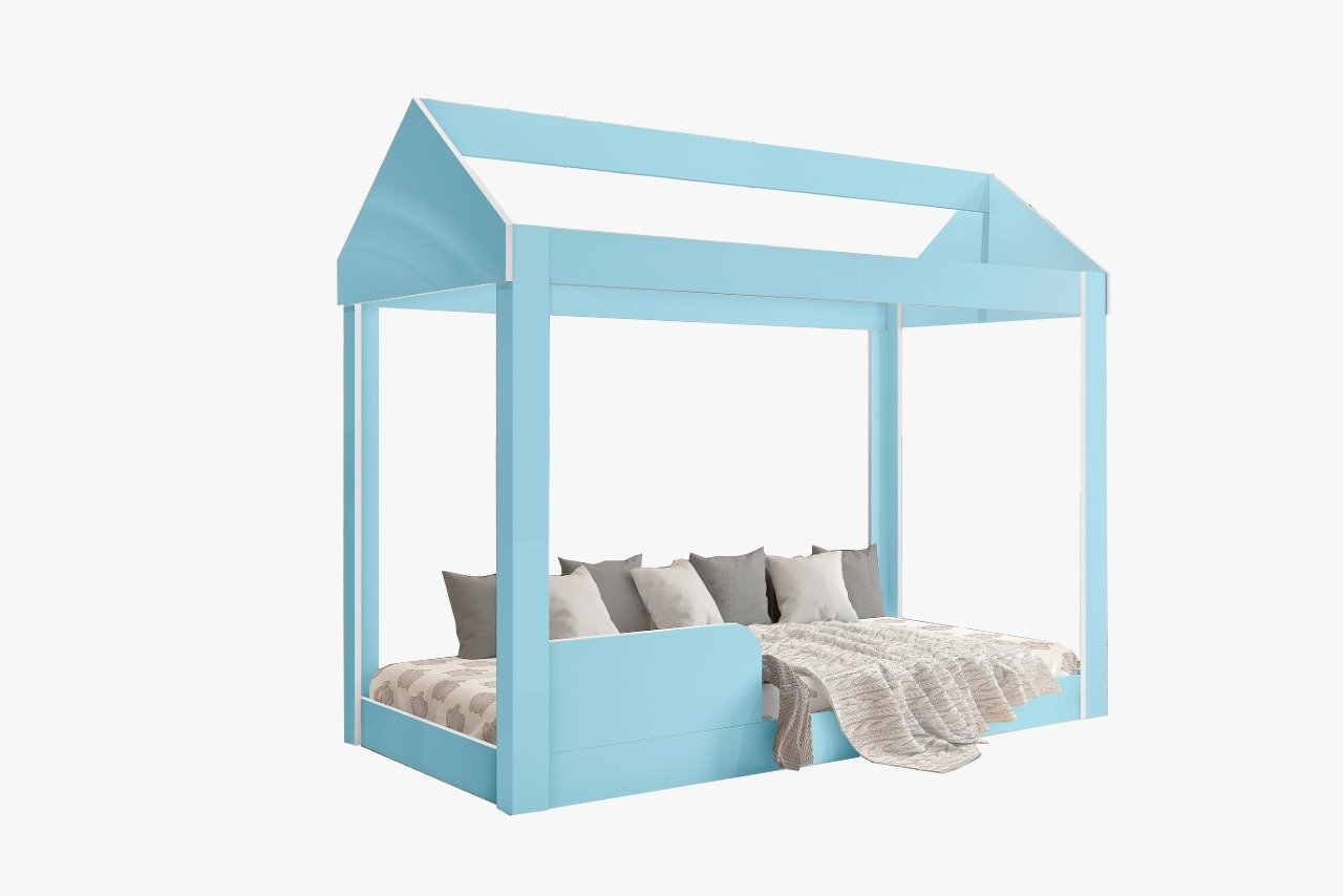 Cama Infantil Montessoriana Crystal Com Colchão - Água - 2