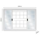 Ver imagem 2 de Janela de Aço de Correr 120x200cm 4 Folhas com Grade Minas Sul MGM Branco