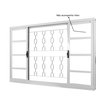 Janela de Aço de Correr 100x100cm 4 Folhas com Grade Minas Sul MGM - 8