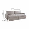 Sofá Cama Retátil e Reclinável Captiva Tecido Linho Cinza 2,04 M - 4