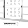 Janela de Aço de Correr 100x120cm 4 Folhas com Grade sem Vidro Minas Sul Mgm - 7