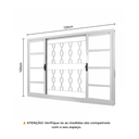 Ver imagem 3 de Janela de Aço de Correr 100x120cm 4 Folhas com Grade sem Vidro Minas Sul Mgm