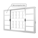 Ver imagem 4 de Janela de Aço de Correr 100x120cm 4 Folhas com Grade sem Vidro Minas Sul Mgm