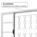Ver imagem 6 de Janela de Aço de Correr 100x120cm 4 Folhas com Grade sem Vidro Minas Sul Mgm