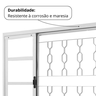 Janela de Aço de Correr 100x120cm 4 Folhas com Grade sem Vidro Minas Sul Mgm - 6