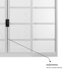 Janela de Aço de Correr 100x120cm 4 Folhas com Grade Minas Sul MGM - 6
