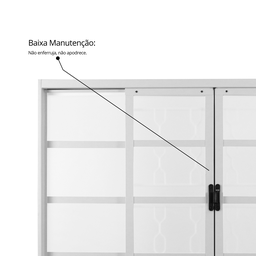 Janela de Aço de Correr 100x120cm 4 Folhas com Grade Minas Sul MGM - 5