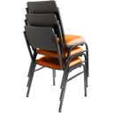 Ver imagem 2 de Kit com 3 Cadeiras para Auditórios Linha Hotel Smart Laranja