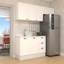 Ver imagem 1 de Cozinha Modulada Aurora 190cm Clássico Conjunto Provençal Cor:branco