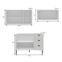 Ver imagem 4 de Cozinha Modulada Aurora 190cm Clássico Conjunto Provençal Cor:branco