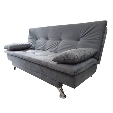 Sofá Cama Pop Reclinável com Almofadas Marrom