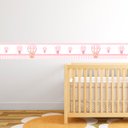 Ver imagem 3 de Balão Ursinho Rosa Adesivo de Parede Infantil Faixa Border