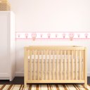 Ver imagem 2 de Balão Ursinho Rosa Adesivo de Parede Infantil Faixa Border