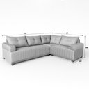 Ver imagem 3 de Sofá 4 Lugares 1,77x2,57m Canto Leona Gold Bom Pastor Linho Bege/caramelo