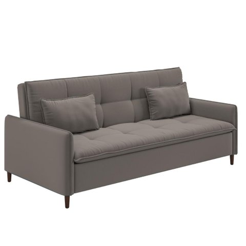 Sofá Cama Reclinável 3 Lugares e Almofadas Inclusas Multimóveis Cr45239