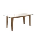 Ver imagem 4 de Conjunto Mesa de Jantar Liz 160cm 6 Cadeiras Jade Revestidas em Suede Cavalho/Bege/Off White Yescasa
