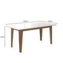 Ver imagem 3 de Conjunto Mesa de Jantar Liz 160cm 6 Cadeiras Jade Revestidas em Suede Cavalho/Bege/Off White Yescasa