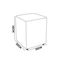 Ver imagem 5 de Puff Sala Decorativo Quadrado Kit 2 Lucca Base Fixa Sintético Branco G02 - D’Rossi